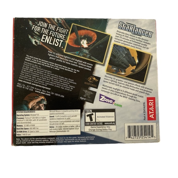 Atari StarLancer CD-Rom Game Star Lancer - Picture 2 of 8